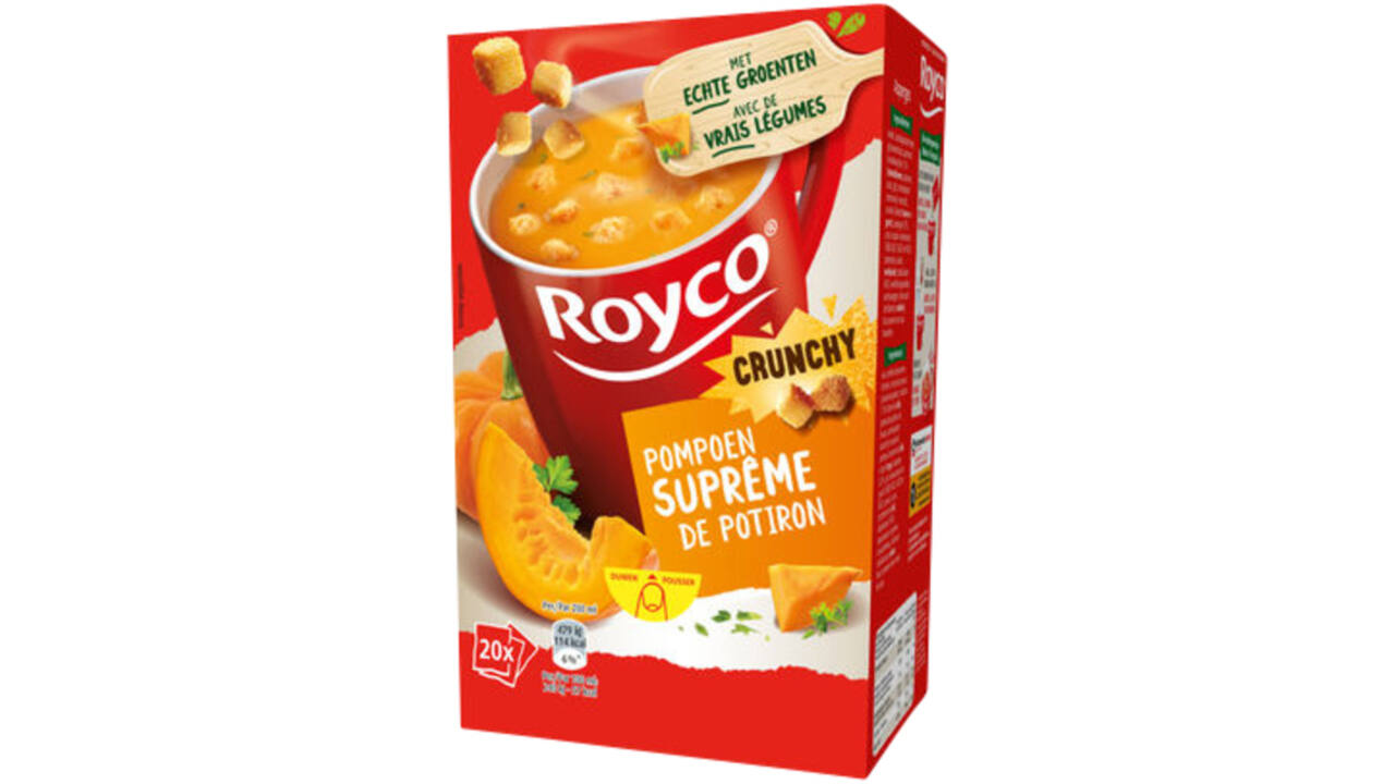 Soep Royco pompoen Supreme met croutons 20 zakjes
