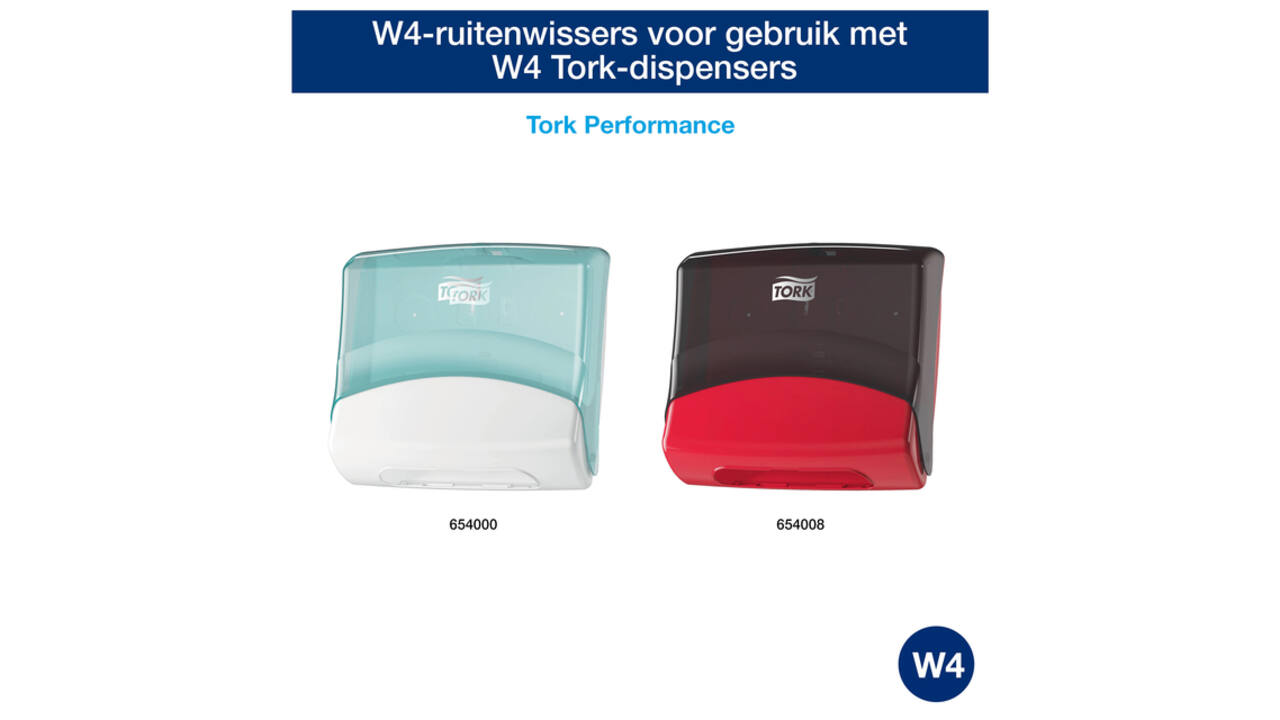 Reinigingsdoek Tork W4 Premium Heavy-Duty gevouwen 1-laags 4x105 vel wit 530179