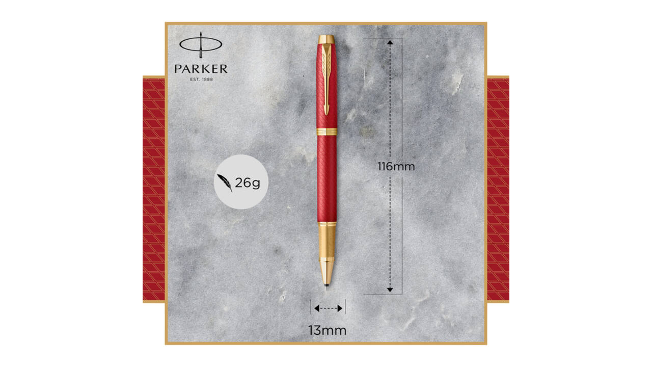 Rollerpen Parker IM Premium deep red GT fijn