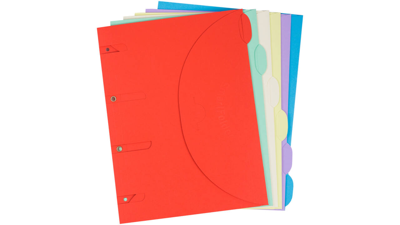Smartfolder geperforeerde opbergmappen A4 assorti 6 stuks