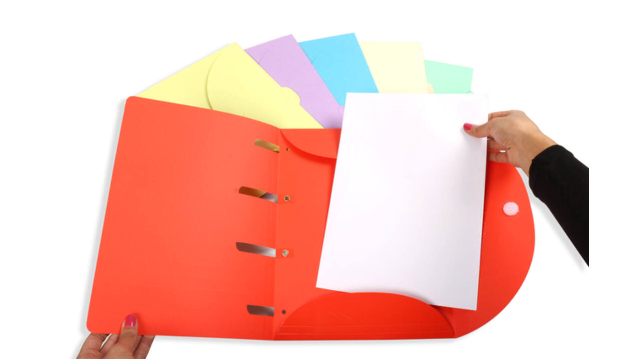 Smartfolder geperforeerde opbergmappen A4 assorti 6 stuks