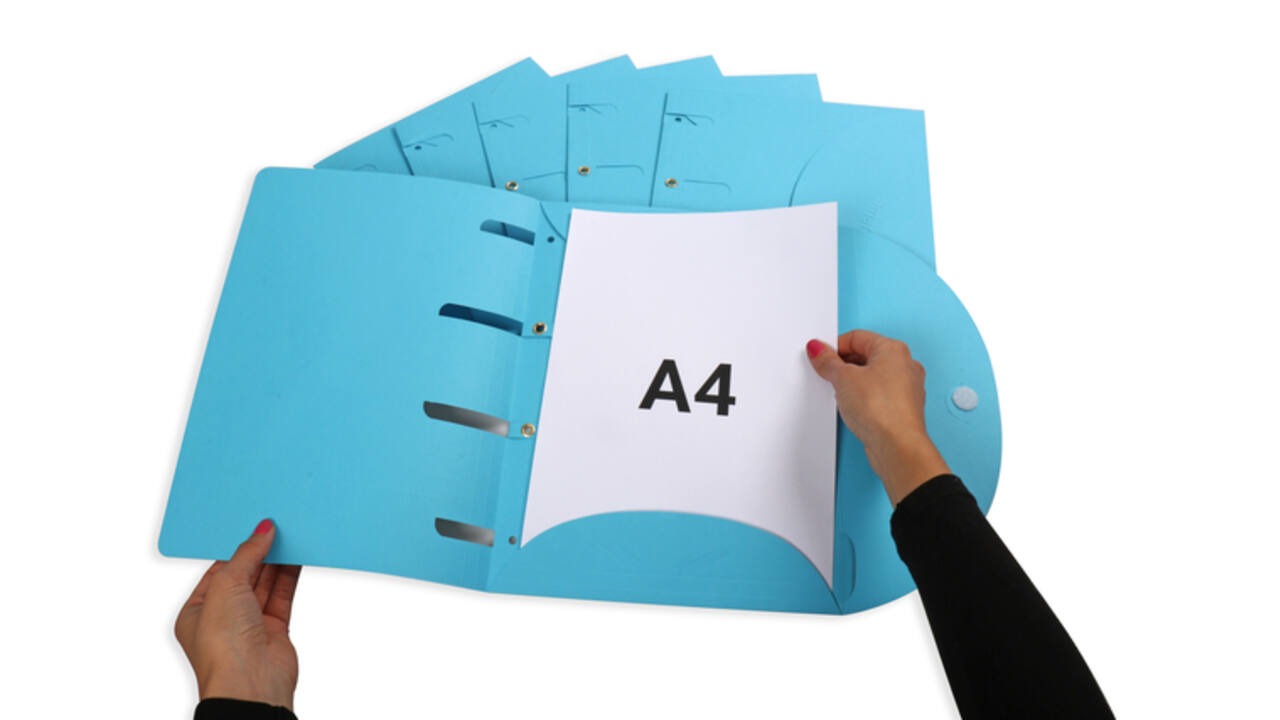 Smartfolder geperforeerde opbergmappen A4 blauw 6 stuks