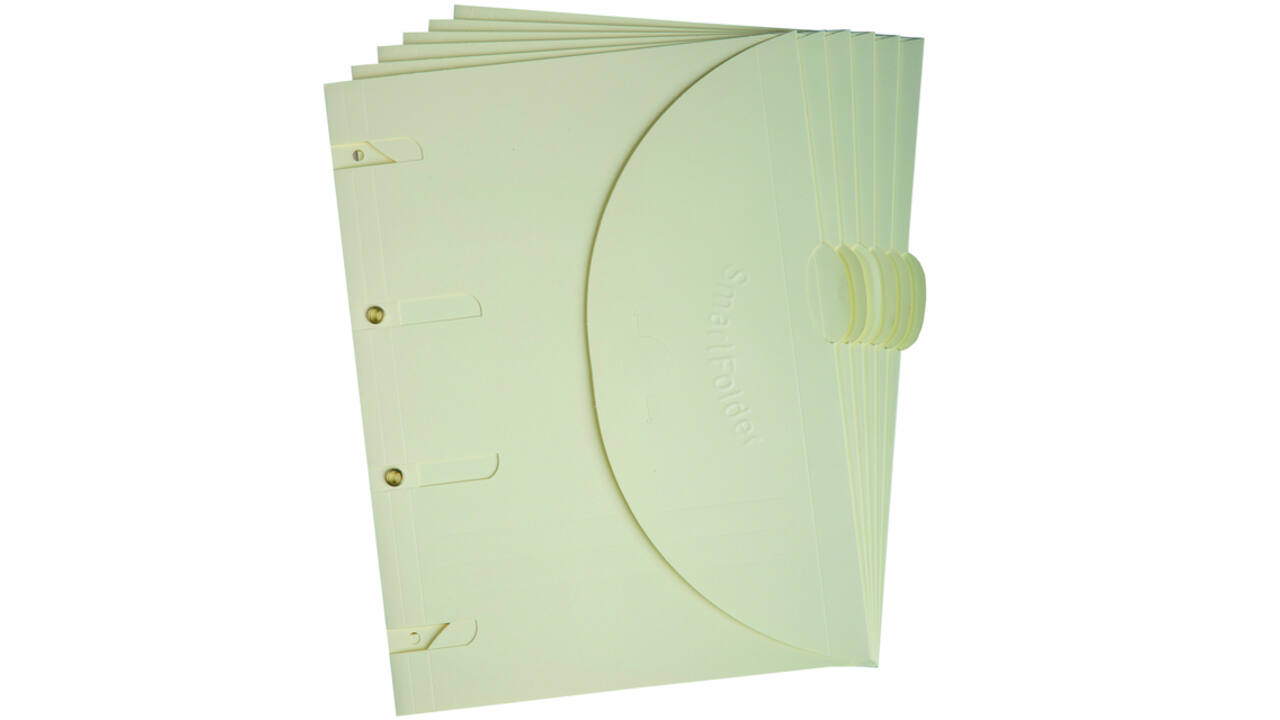 Smartfolder geperforeerde opbergmappen A4 Beige 6 stuks