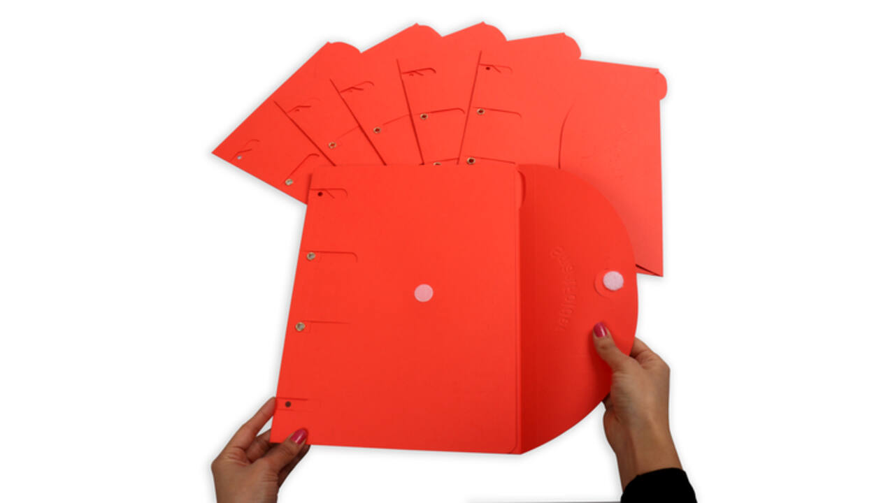 Smartfolder geperforeerde opbergmappen A4 Rood 6 stuks