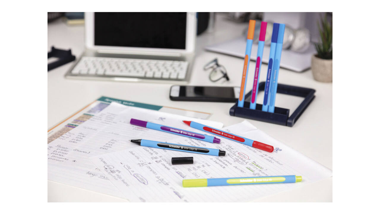 Balpen Schneider Slider Edge extra breed assorti etui à 8 stuks