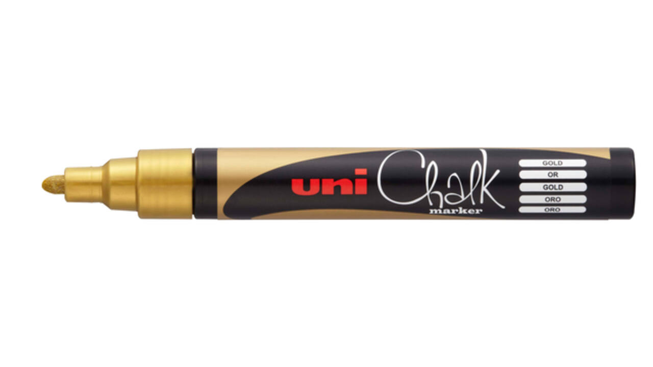 Krijtstift Uni-ball chalk rond 1.8-2.5mm goud