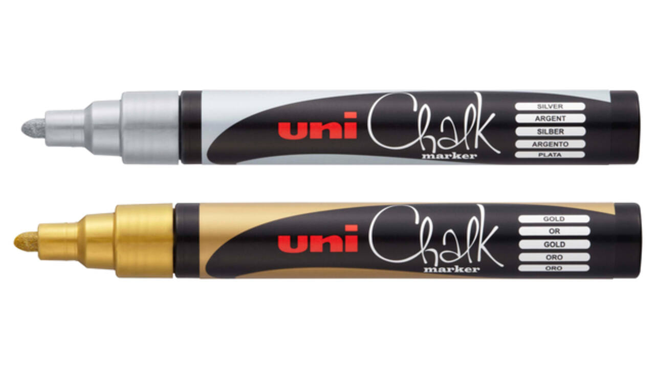 Krijtstift Uni-ball chalk rond 1.8-2.5mm goud