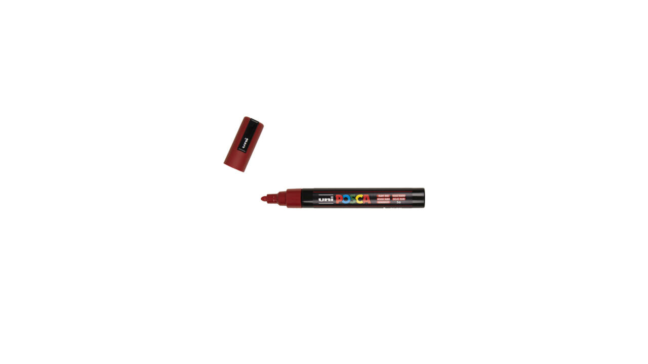 Paintmarker Uni POSCA PC5M medium robijnrood