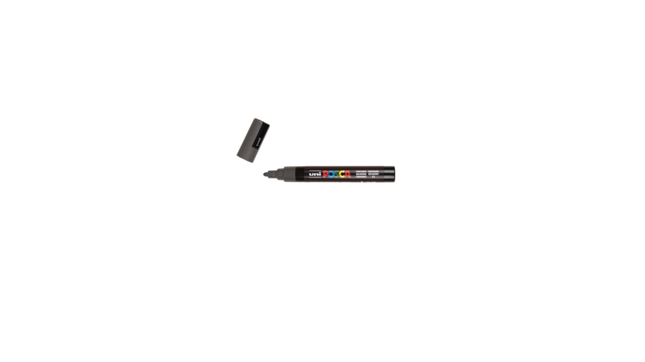 Paintmarker Uni POSCA PC5M medium diepgrijs