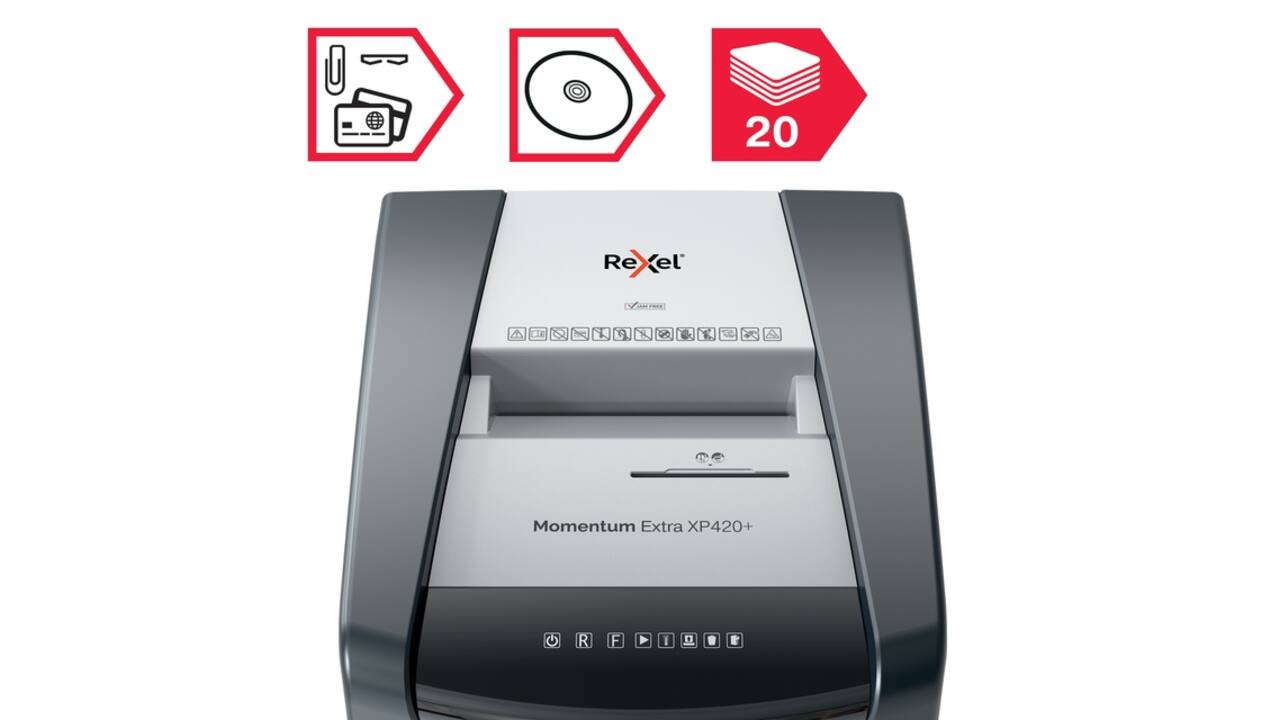 Papiervernietiger Rexel Momentum Extra XP420+ snippers 4x35mm