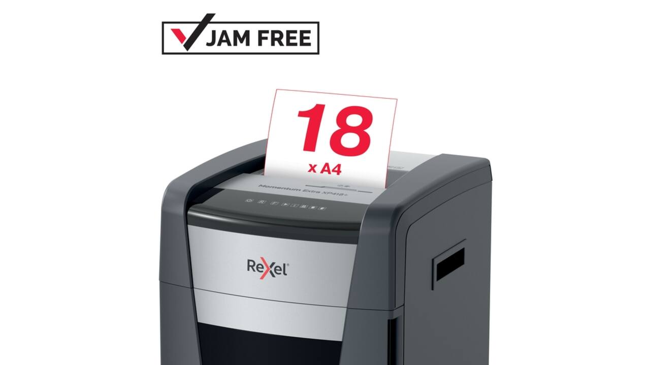 Papiervernietiger Rexel Momentum Extra XP418+ snippers 4x35mm