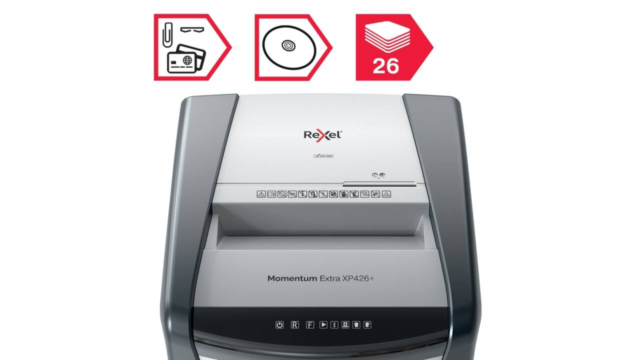 Papiervernietiger Rexel Momentum Extra XP426+ snippers 4x30mm