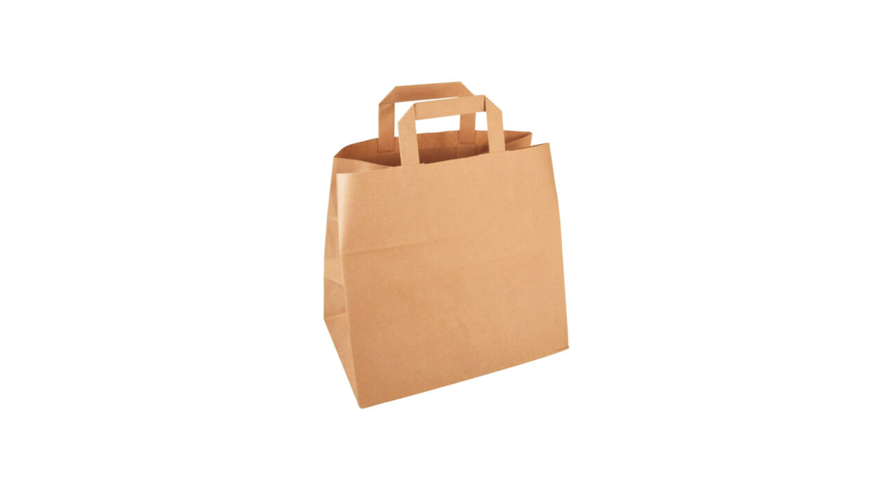 Tas IEZZY kraft papier 32x16x27cm (bxdxh) bruin 250 stuks