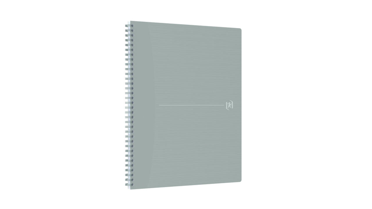 Spiraalblok Oxford Origin A4+ lijn 140 pagina's 80gr grijs