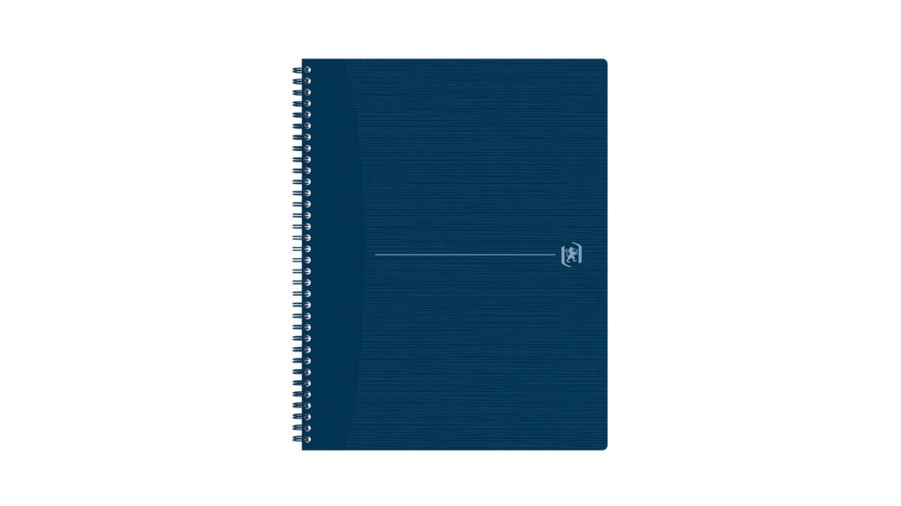 Spiraalblok Oxford Origin A4+ lijn 140 pagina's 80gr blauw