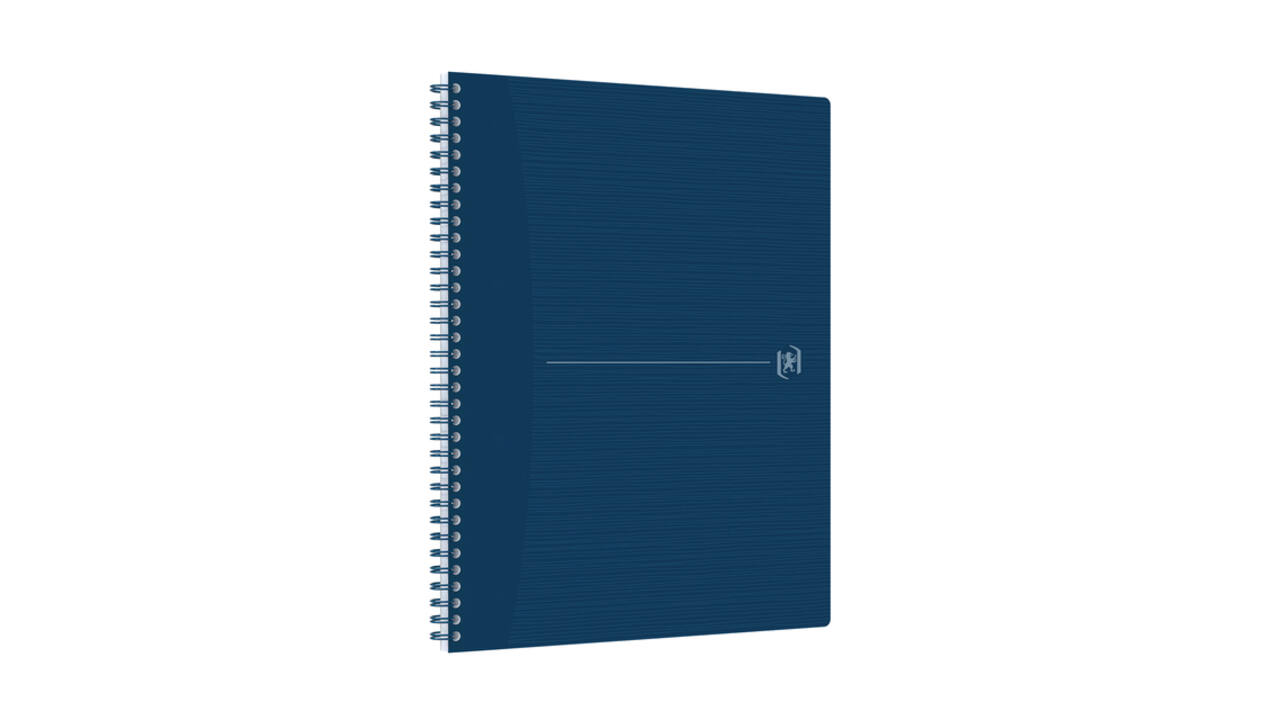 Spiraalblok Oxford Origin A4+ lijn 140 pagina's 80gr blauw