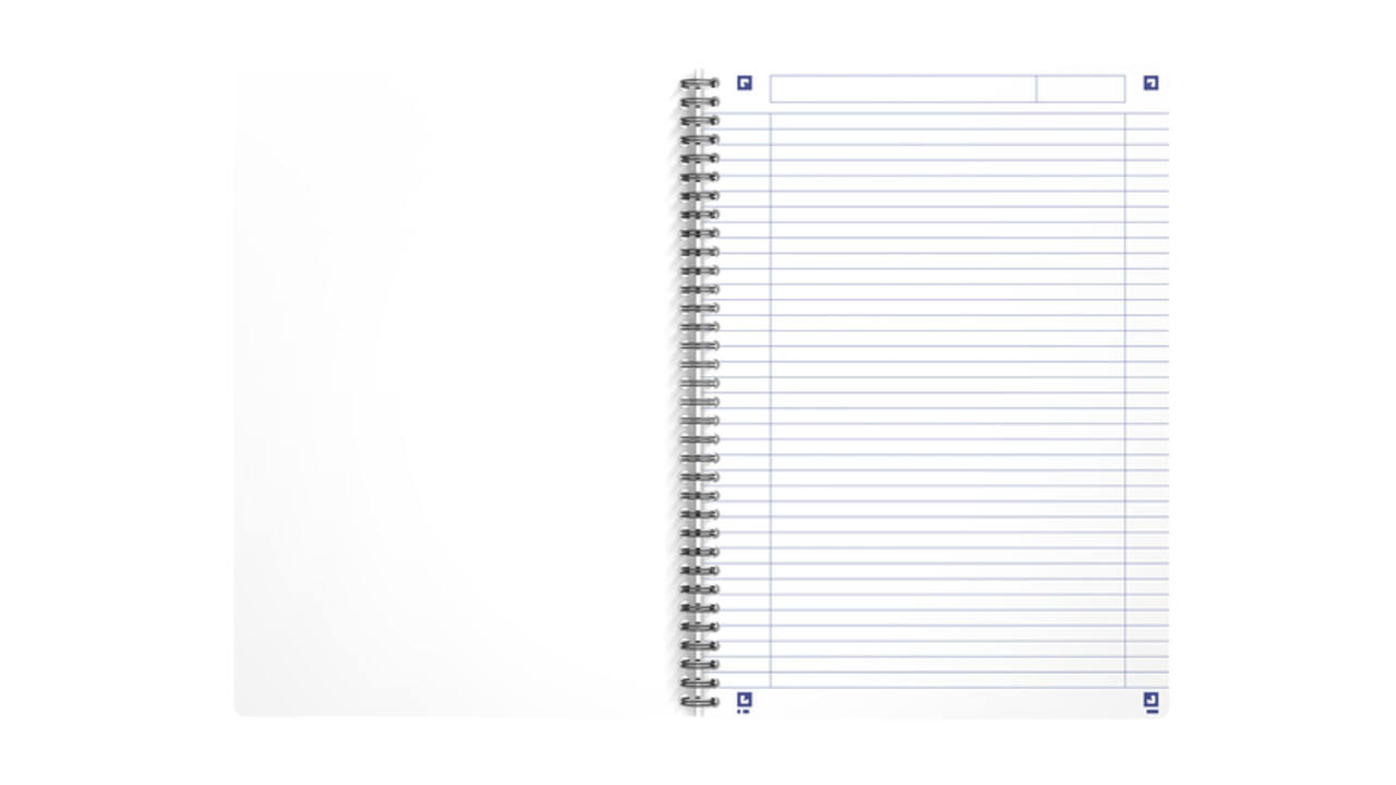 Spiraalblok Oxford My Rec'Up A4 lijn 180 pagina's 80gr assorti