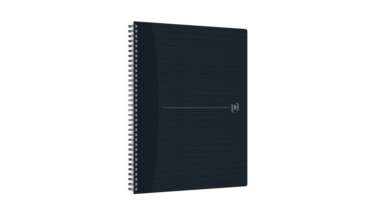 Spiraalblok Oxford Origin A4+ ruit 5x5mm 140 pagina's 80gr zwart