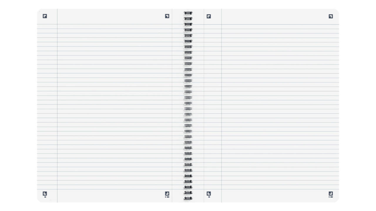 Spiraalblok Oxford Origin A4+ ruit 5x5mm 140 pagina's 80gr zwart