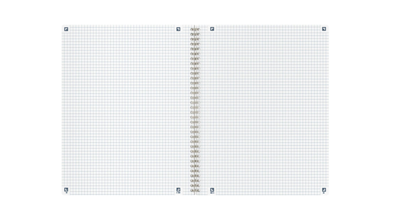 Spiraalblok Oxford Origin A4+ ruit 5x5mm 140 pagina's 80gr zwart