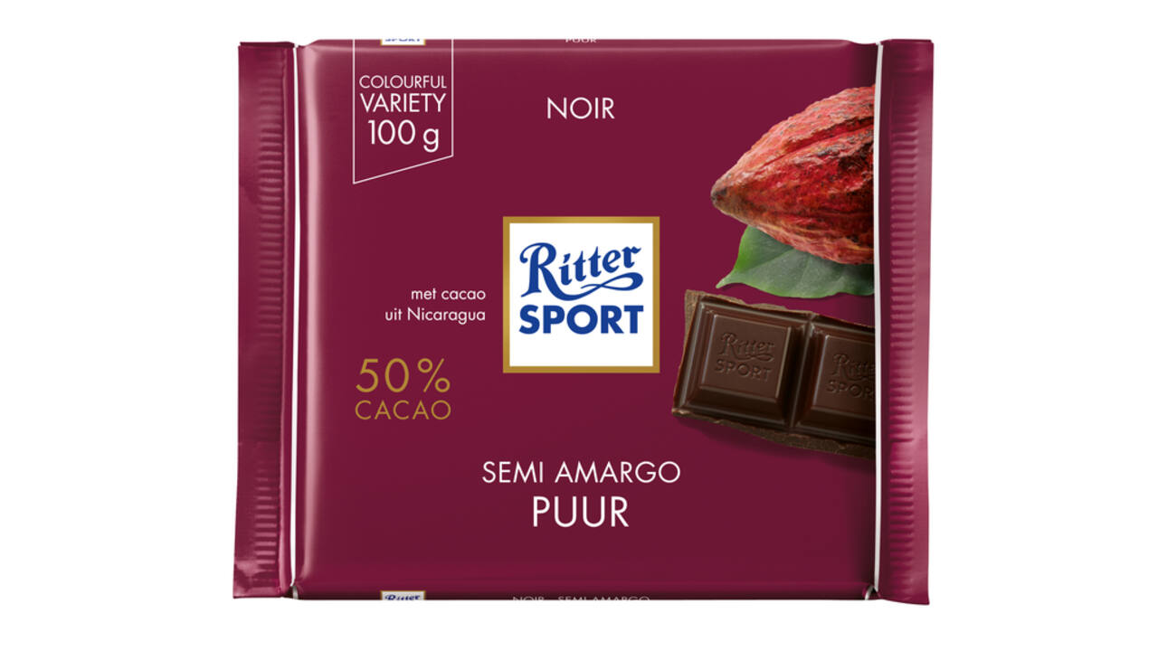 Chocolade Ritter Sport puur 100gr