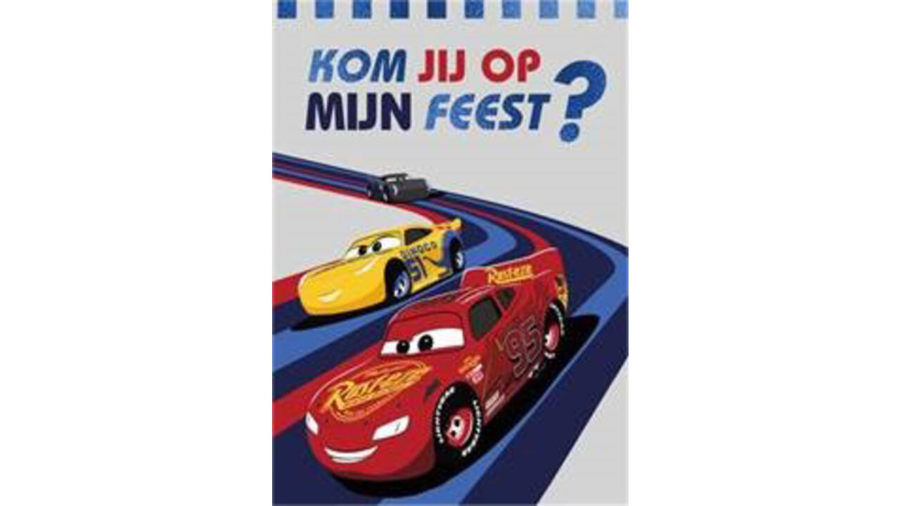 Wenskaart Hallmark uitnodiging Cars pak à 5 stuks