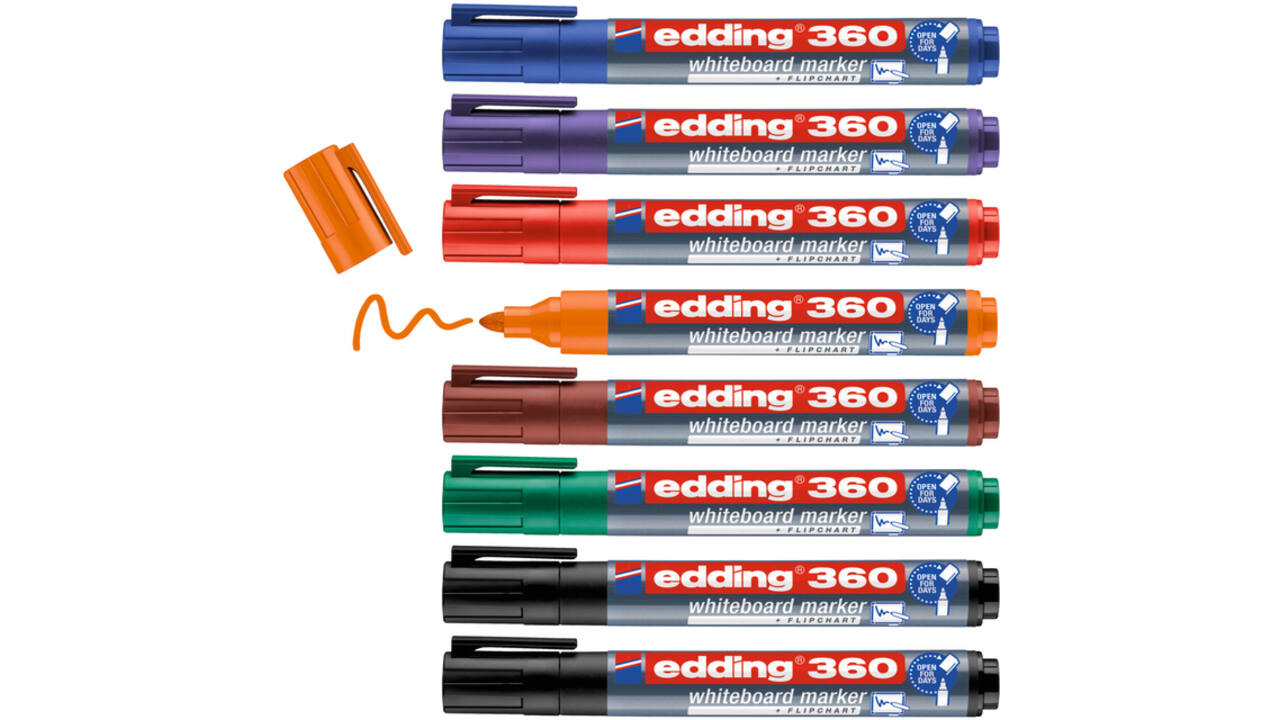 Whiteboardmarker edding 361 rond 1mm assorti 8 stuks