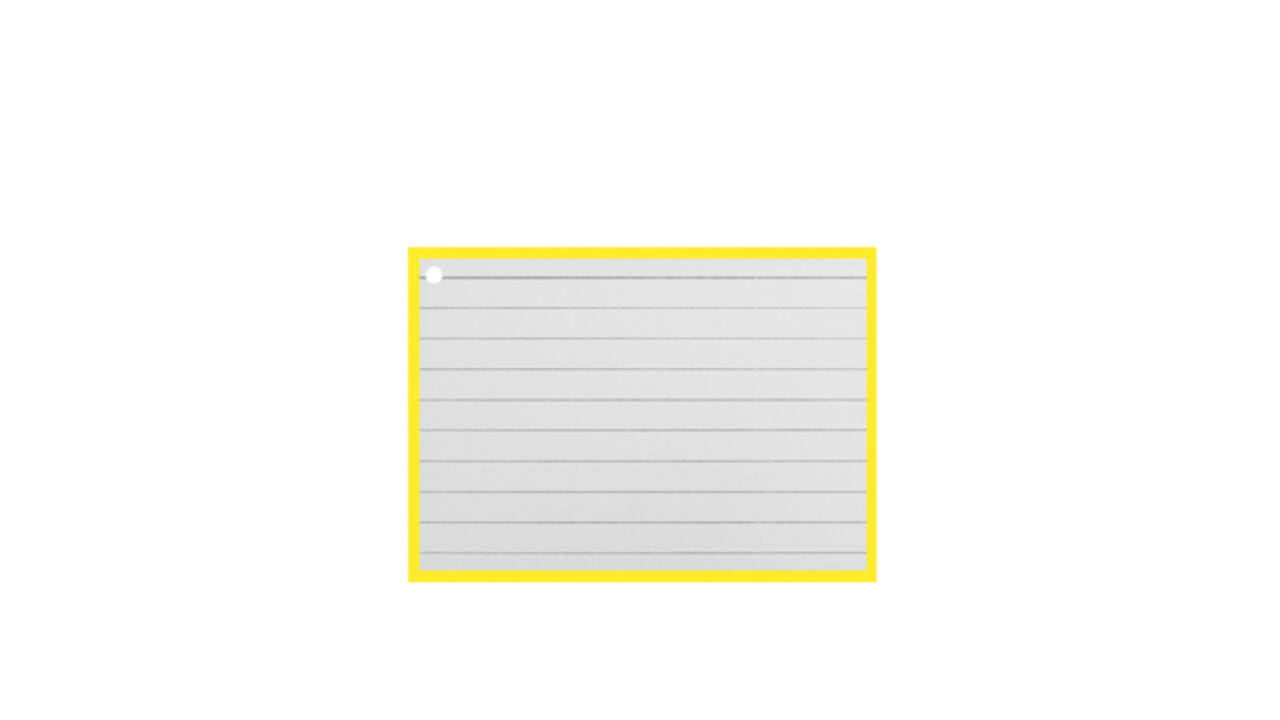 Flashcards A7 Geel incl. clipring 50 vel