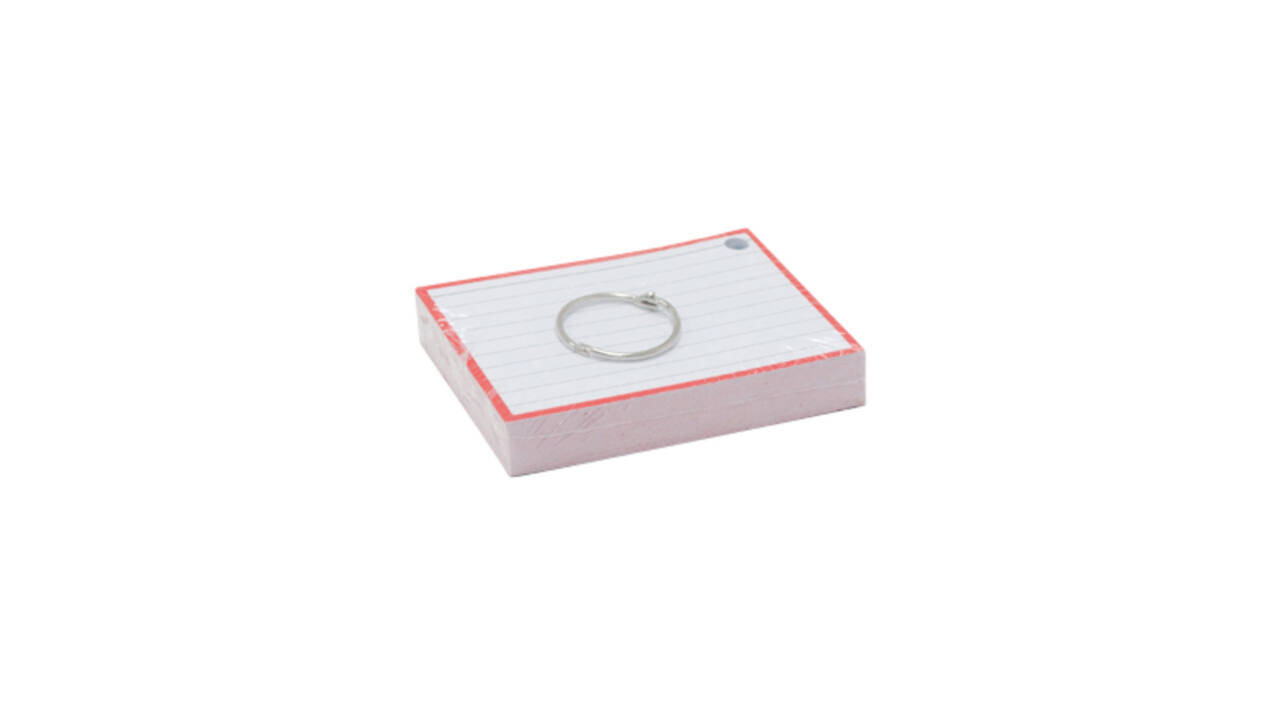 Flashcards A7 Rood incl. clipring 50 vel