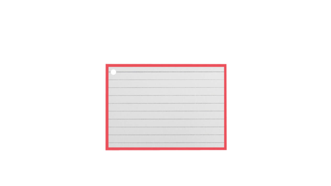 Flashcards A7 Rood incl. clipring 50 vel