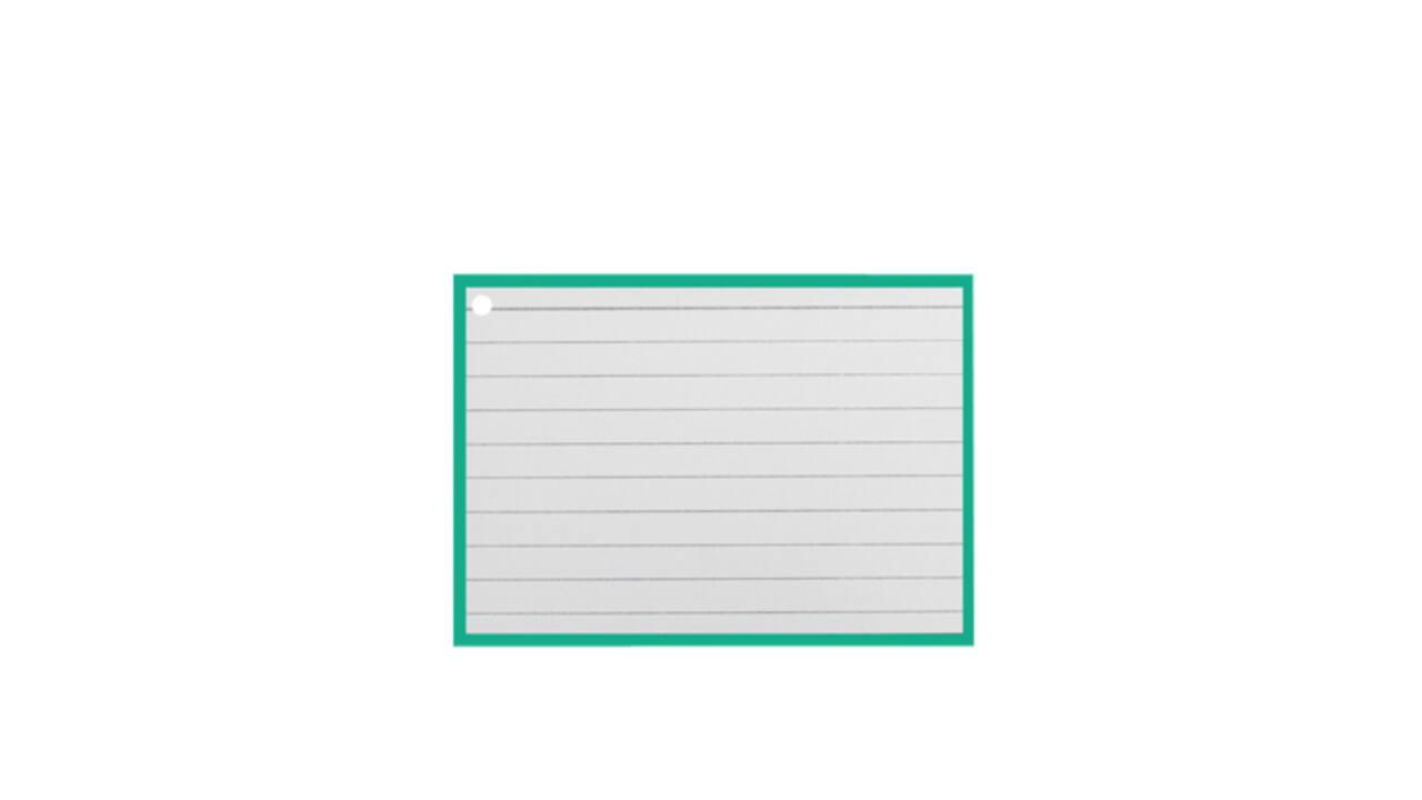 Flashcards A7 Groen incl. clipring 50 vel
