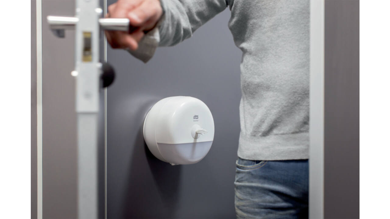 Toiletpapierdispenser Tork T9 Elevation SmartOne klein wit 681000