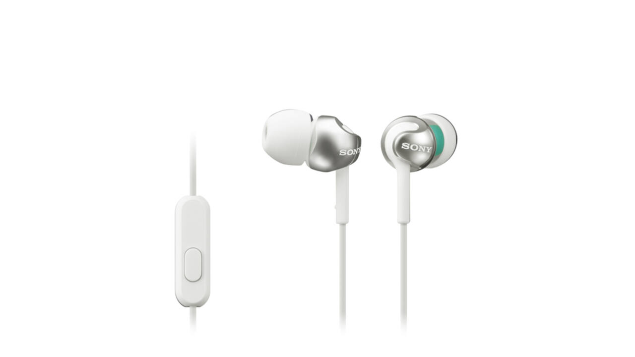 Oortelefoon Sony in-ear EX110 9mm wit