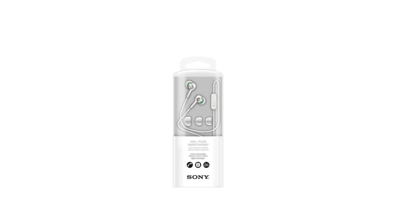 Oortelefoon Sony in-ear EX110 9mm wit