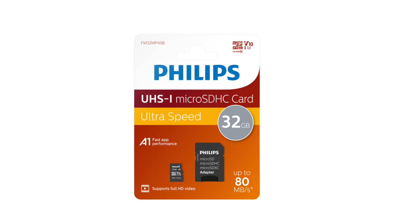 Micro SDHC Card Philips Class 10 UHS-I U1 32GB