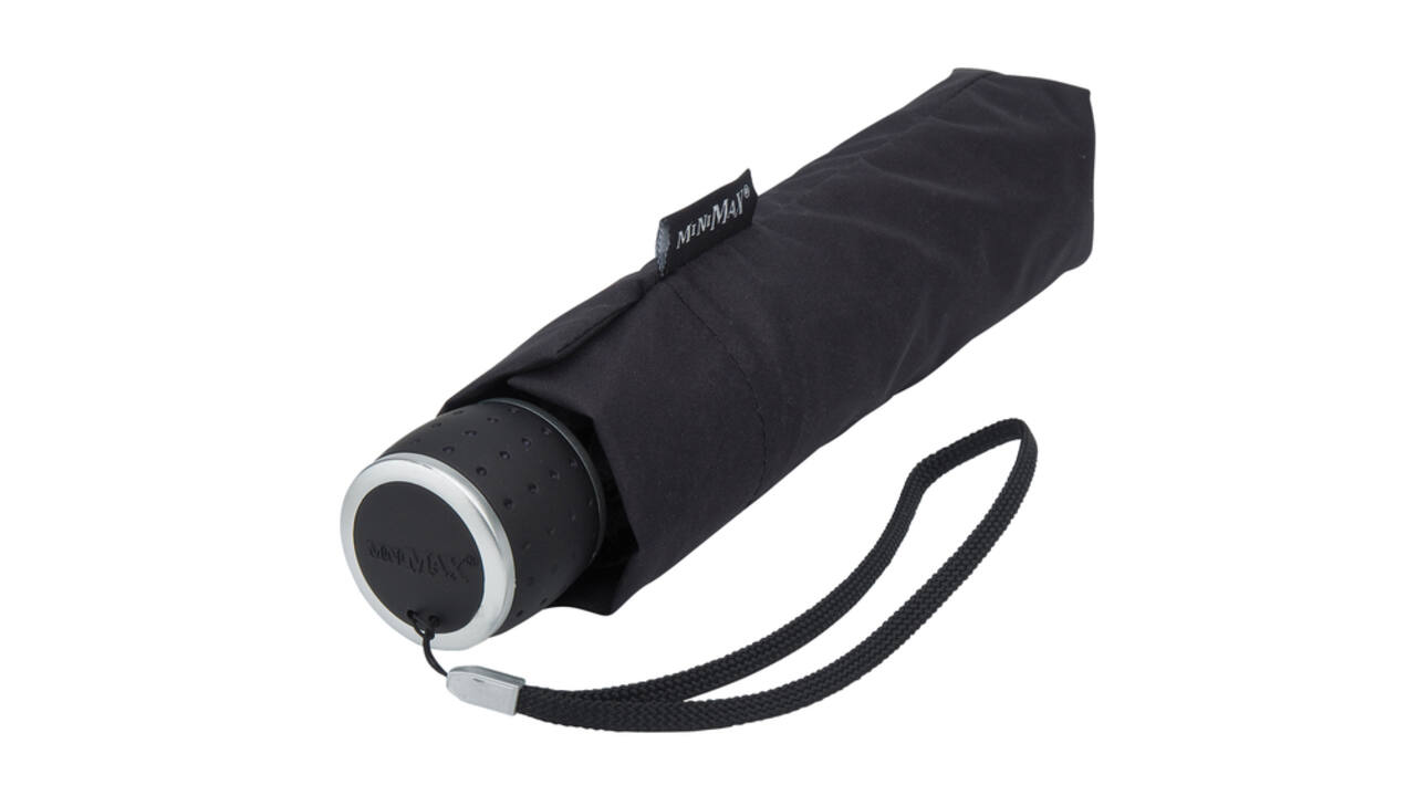 Paraplu miniMAX® opvouwbaar handopening windproof doorsnede 100 cm zwart