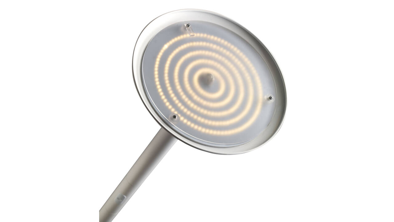 Vloerlamp Unilux Pryska led hout wit
