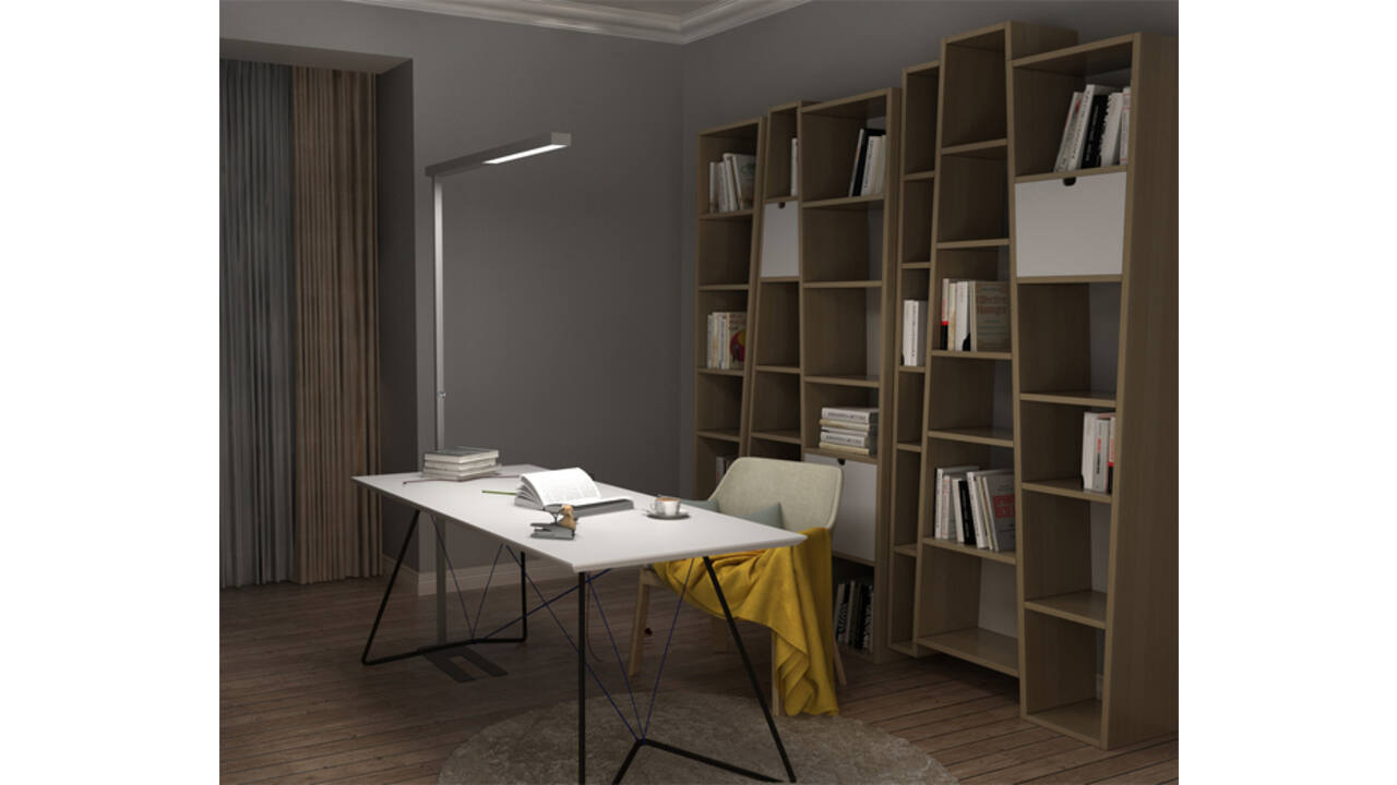 Vloerlamp Unilux Stratus led grijs