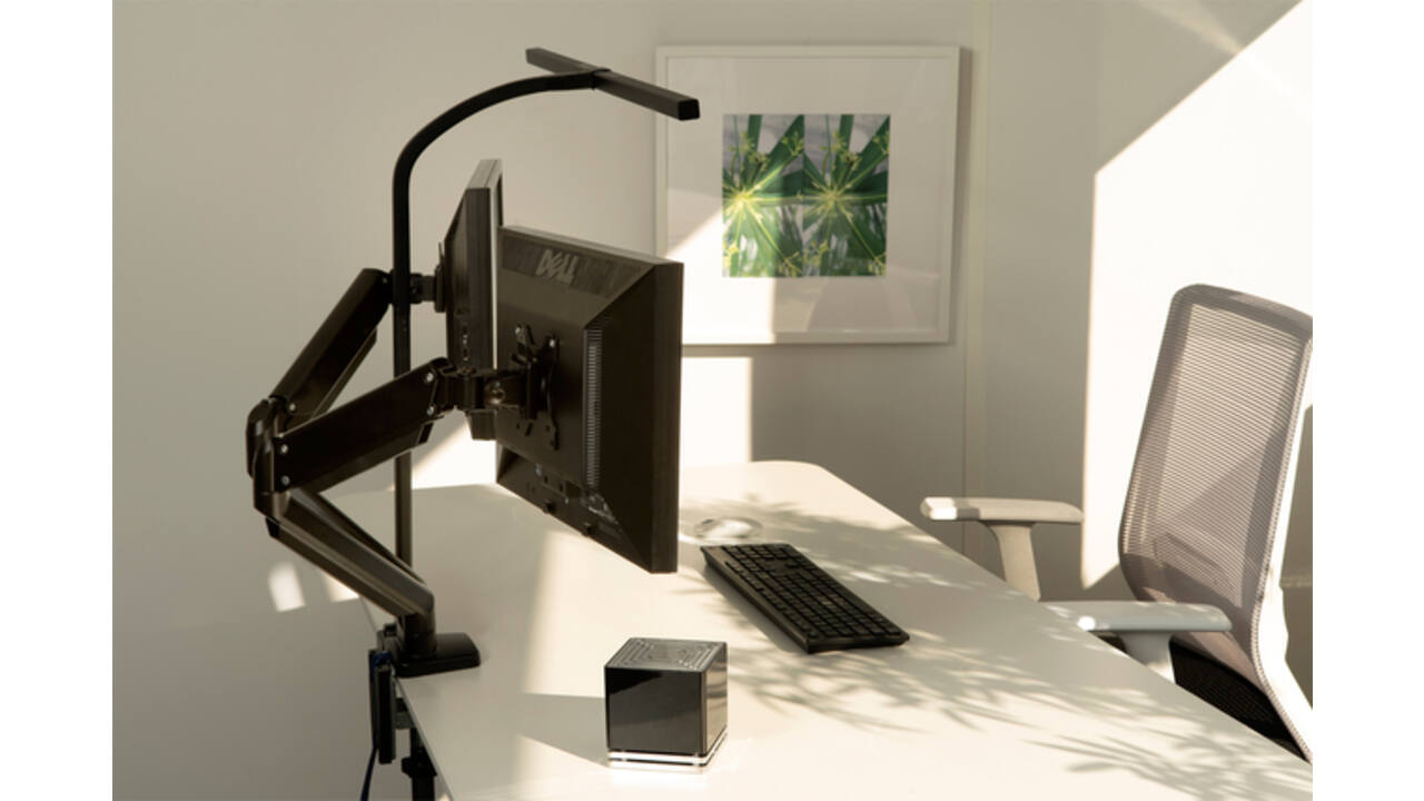 Bureaulamp Unilux Strata led tafelklem zwart