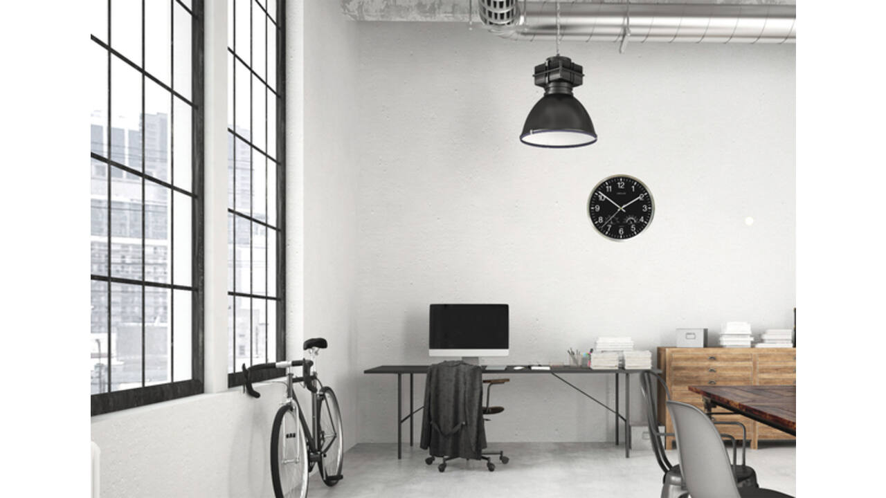 Wandklok Unilux Wetty grijs