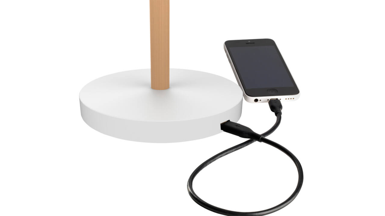 Bureaulamp Unilux Vicky led hout wit