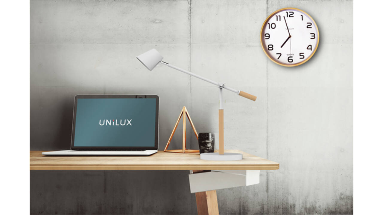 Wandklok Unilux Baltic hout wit