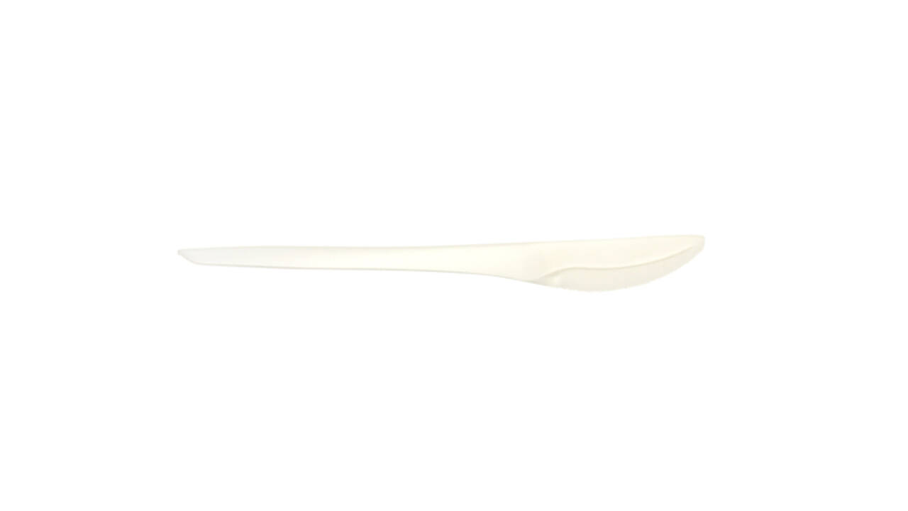 Mes IEZZY herbruikbaar CPLA 190mm 50 stuks wit