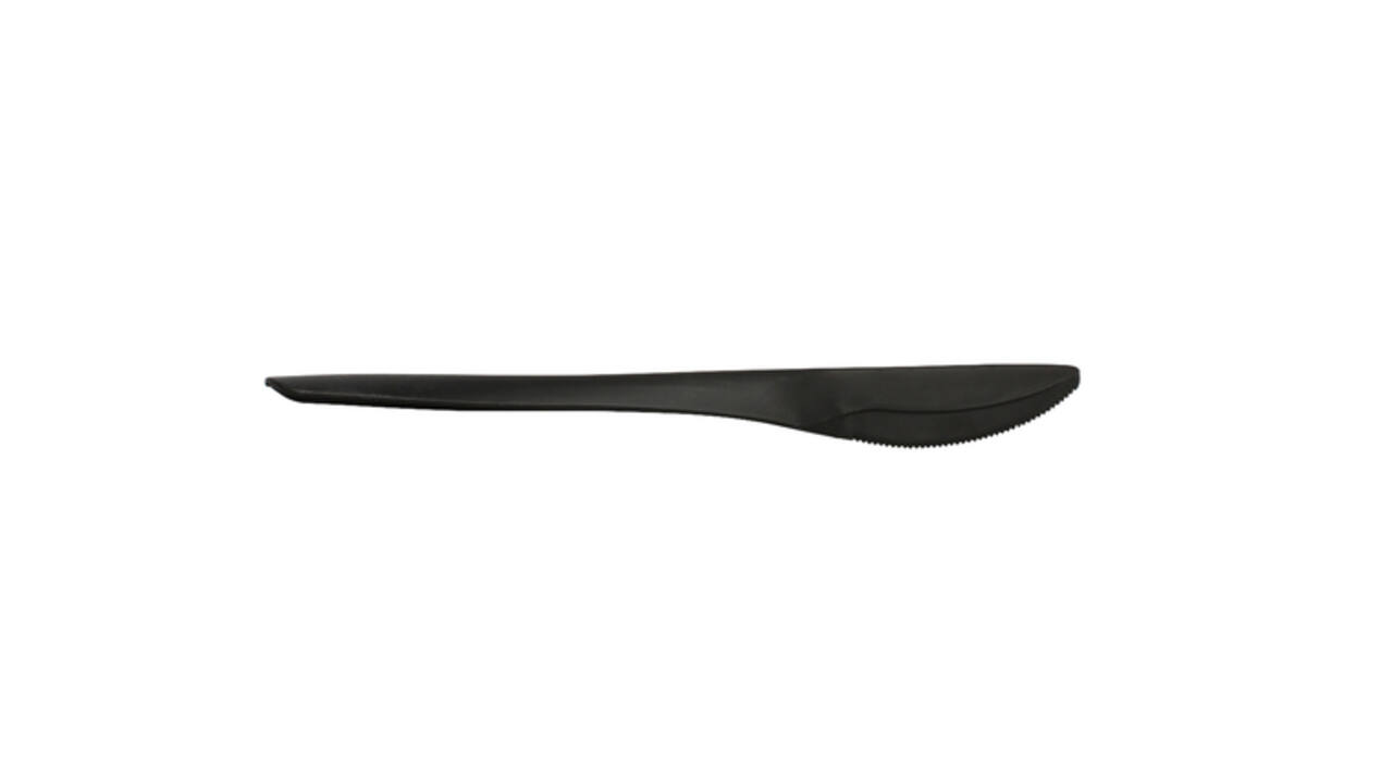 Mes IEZZY herbruikbaar CPLA 190mm 50 stuks zwart