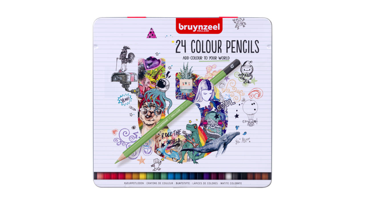Kleurpotloden Bruynzeel assorti blik à 24 stuks