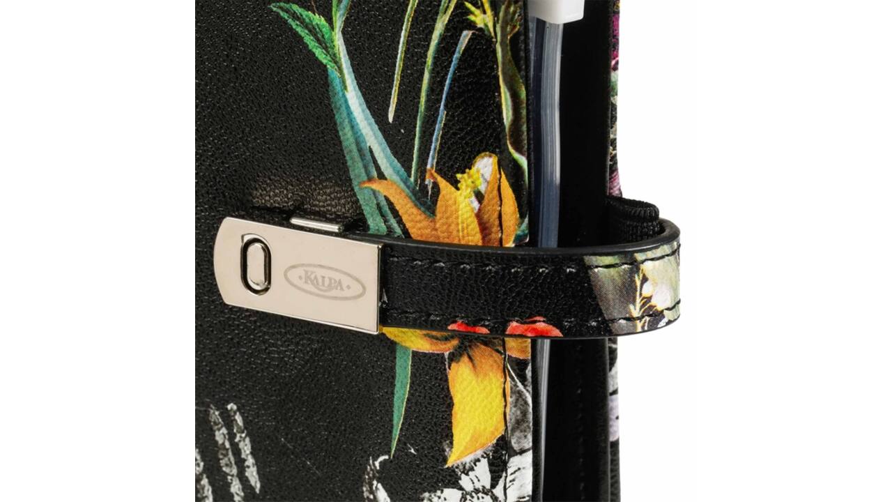 Organizer Kalpa Pocket inclusief agenda 2026-2027 7dagen/2pagina's bloemenzee zwart