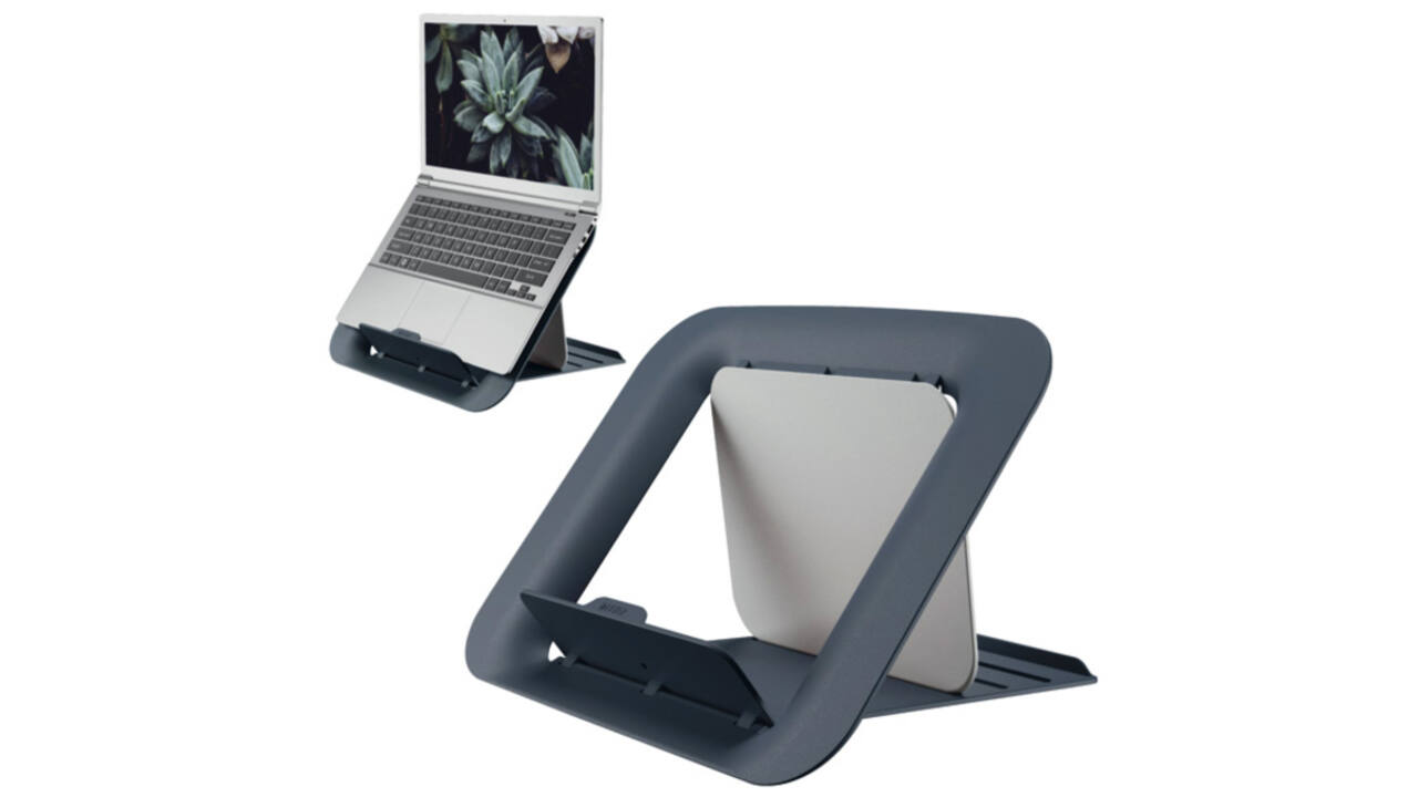 Laptopstandaard Leitz Ergo Cosy verstelbaar recyled grijs