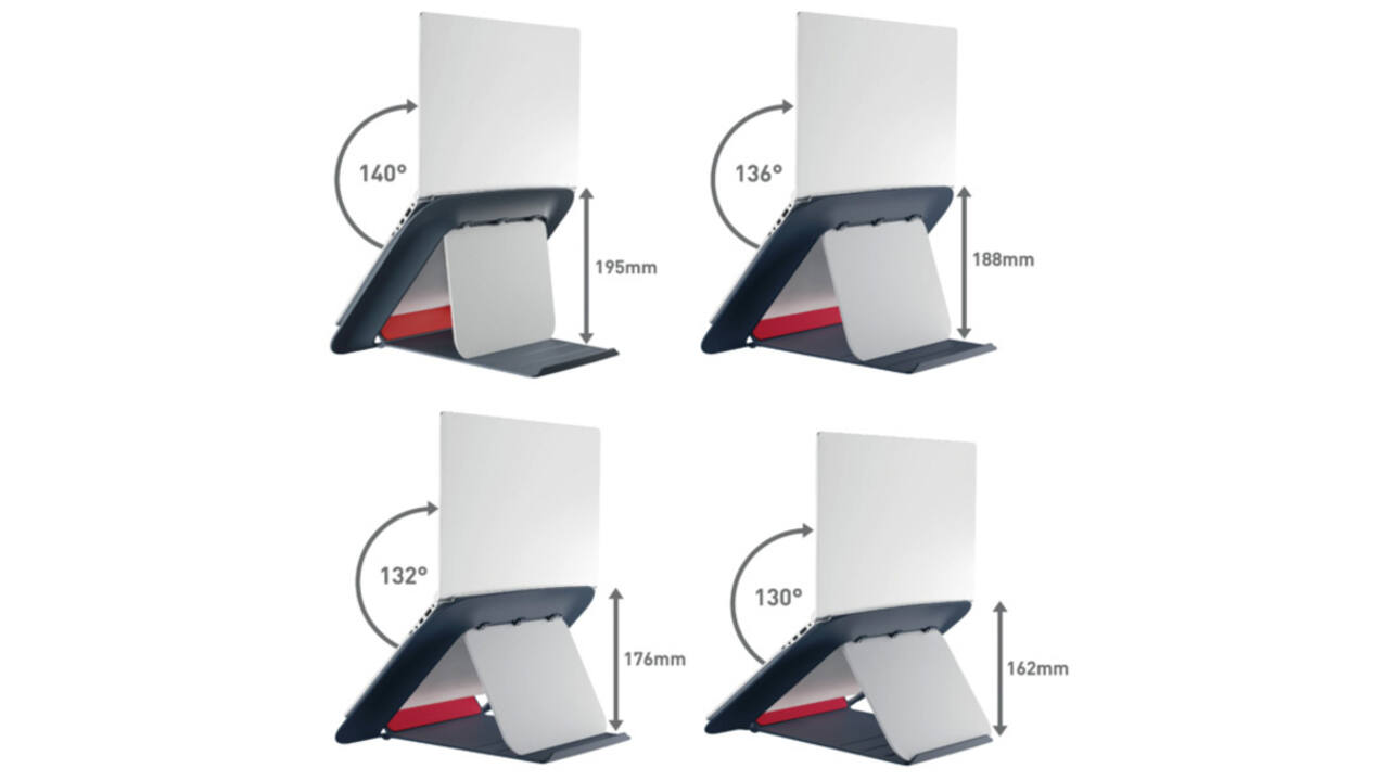 Laptopstandaard Leitz Ergo Cosy verstelbaar recyled grijs