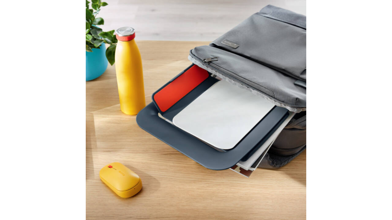 Laptopstandaard Leitz Ergo Cosy verstelbaar recyled grijs