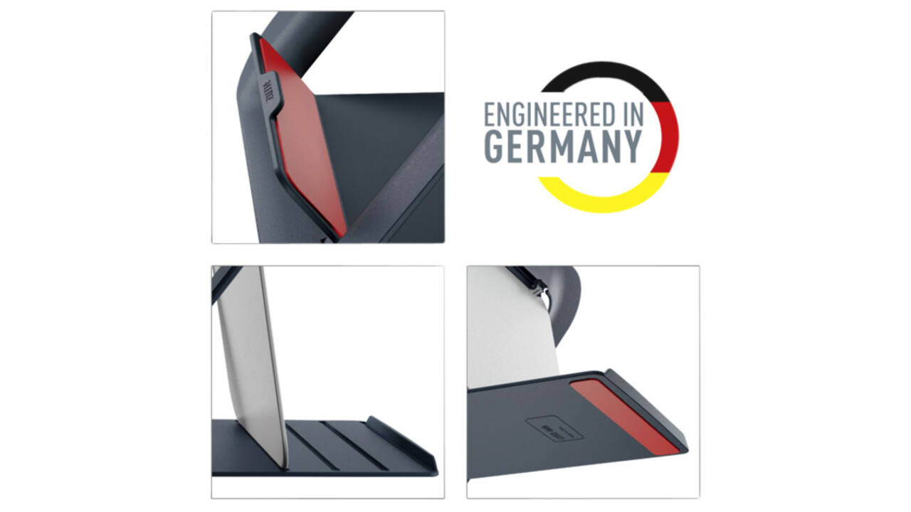 Laptopstandaard Leitz Ergo Cosy verstelbaar recyled grijs